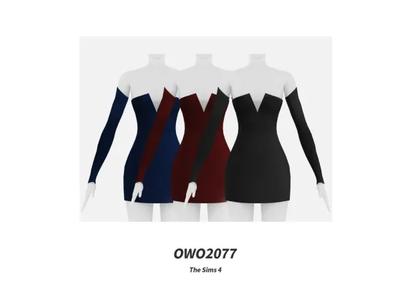 Maxis Match OWO2077 Luxury Party Short Dress - The Sims 4 Custom Content