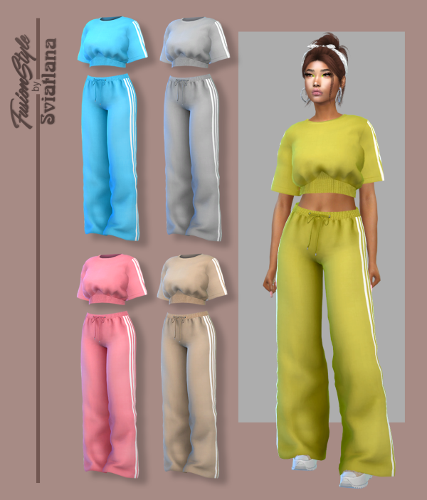Mix rop Top and Trousers by fusionstylesims4 - The Sims 4 Custom Content