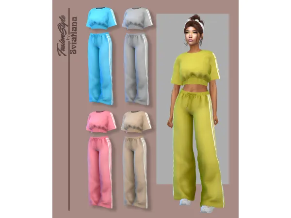Mix u0421rop Top and Trousers - The Sims 4 Custom Content