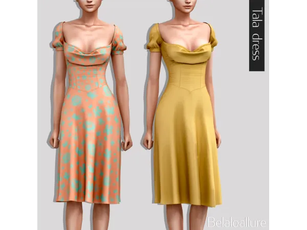 Alpha Dress_Tala by Belaloallure - The Sims 4 Custom Content