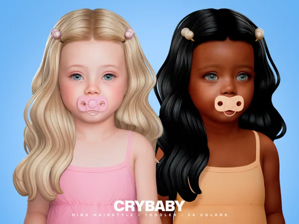 Maxis Match CRYBABY Nina Hairstyle Acc I Toddler - The Sims 4 Custom Content