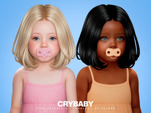 Maxis Match CRYBABY Dina Hairstyle I Toddler - The Sims 4 Custom Content