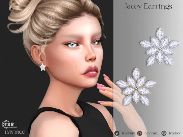 Alpha Jacey Earrings - The Sims 4 Custom Content