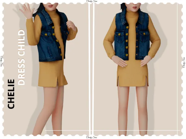 Alpha Chelie Dress Child - The Sims 4 Custom Content