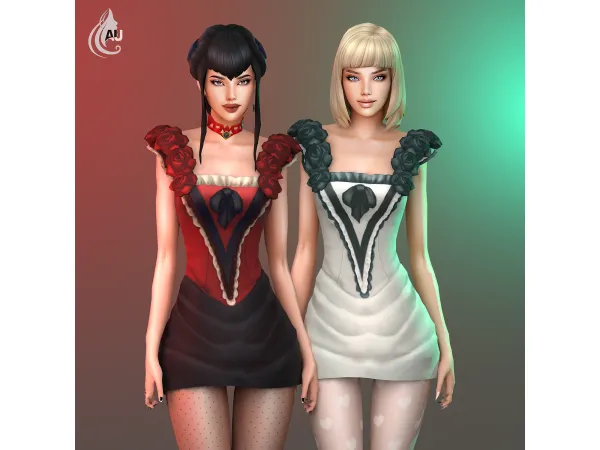Maxis Match Dead rose dress - The Sims 4 Custom Content