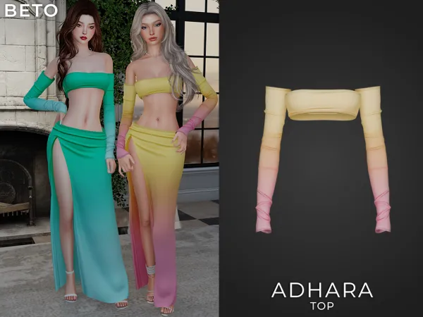 Alpha Adhra (Top) by Beto_ae0 - The Sims 4 Custom Content