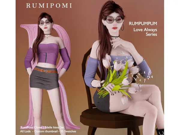 Alpha Rumpumpum_Edelle Top - The Sims 4 Custom Content
