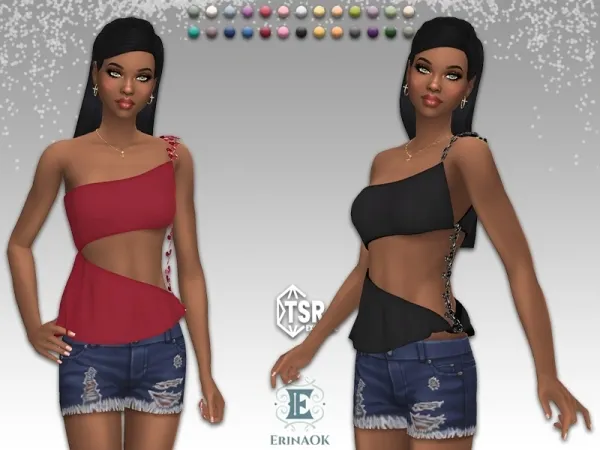 Mix ErinAOK Womens Top 091525 - The Sims 4 Custom Content