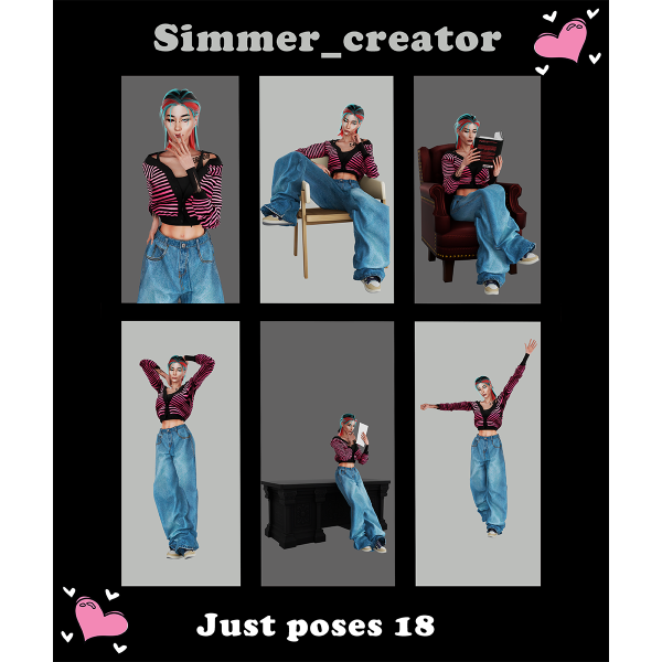 Mix Just poses 18 by simmer_creator - The Sims 4 Custom Content