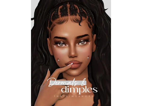 Maxis Match Dermals dimples piercings by thatsims4hore - The Sims 4 Custom Content