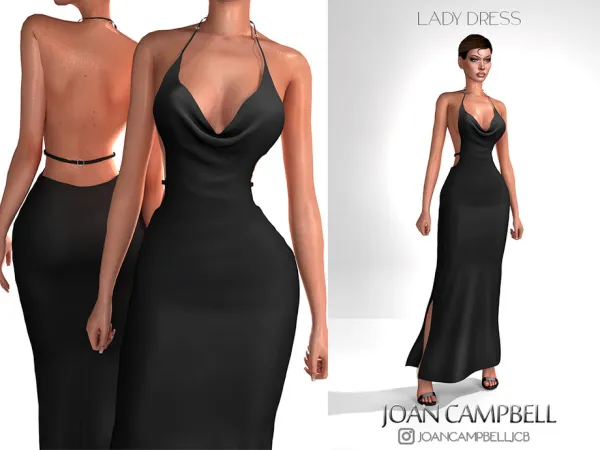 Alpha LADY DRESS by Joan_Campbell_Beauty_ - The Sims 4 Custom Content