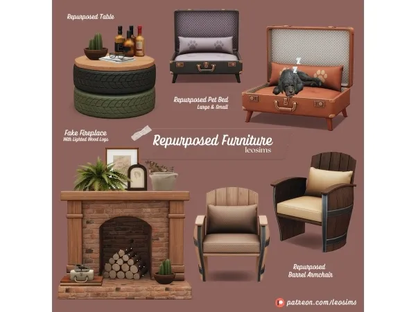 Mix Repurposed Furniture - The Sims 4 Custom Content
