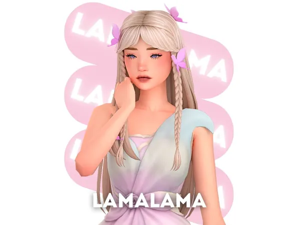 Maxis Match Hair Aviana by LamaLamaLove - The Sims 4 Custom Content