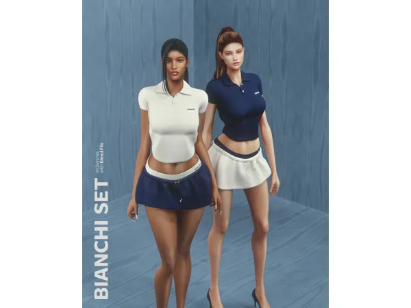 Alpha Bianchi Set feat Tres Beau by strangercreations - The Sims 4 Custom Content