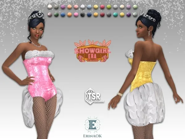 Mix Showgirl Era ErinAOK Womens Costume 090525 - The Sims 4 Custom Content