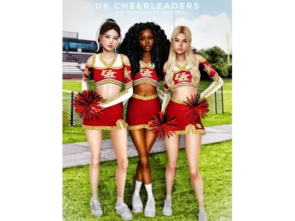 Alpha UK Cheerleaders (Sim Download) - The Sims 4 Custom Content