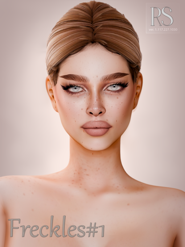 Alpha Freckles1 [RosaSims] by simsfinds - The Sims 4 Custom Content