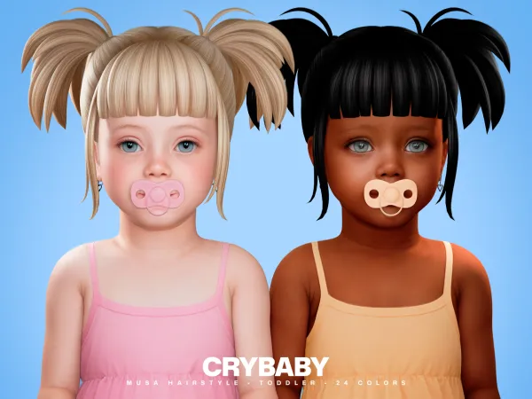 Maxis Match CRYBABY Musa Hairstyle I Toddler - The Sims 4 Custom Content