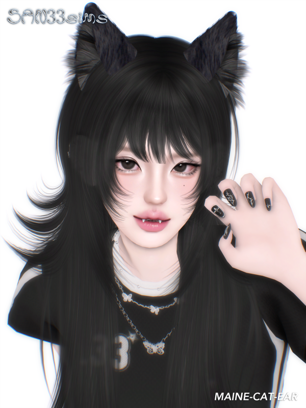 Alpha 3Maine Cat Ear by simsfinds - The Sims 4 Custom Content