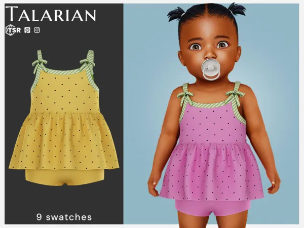 Mix Camila Top with Shorts (Infant) by talarian - The Sims 4 Custom Content