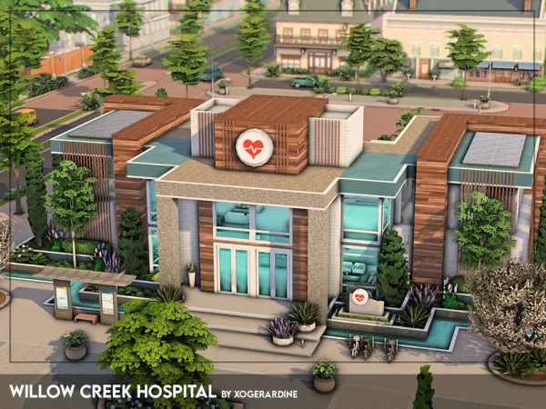 Maxis Match Willow Creek Hospital (NO ) by xogerardine - The Sims 4 Custom Content