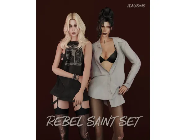Alpha Rebel Saint set by plazasims - The Sims 4 Custom Content