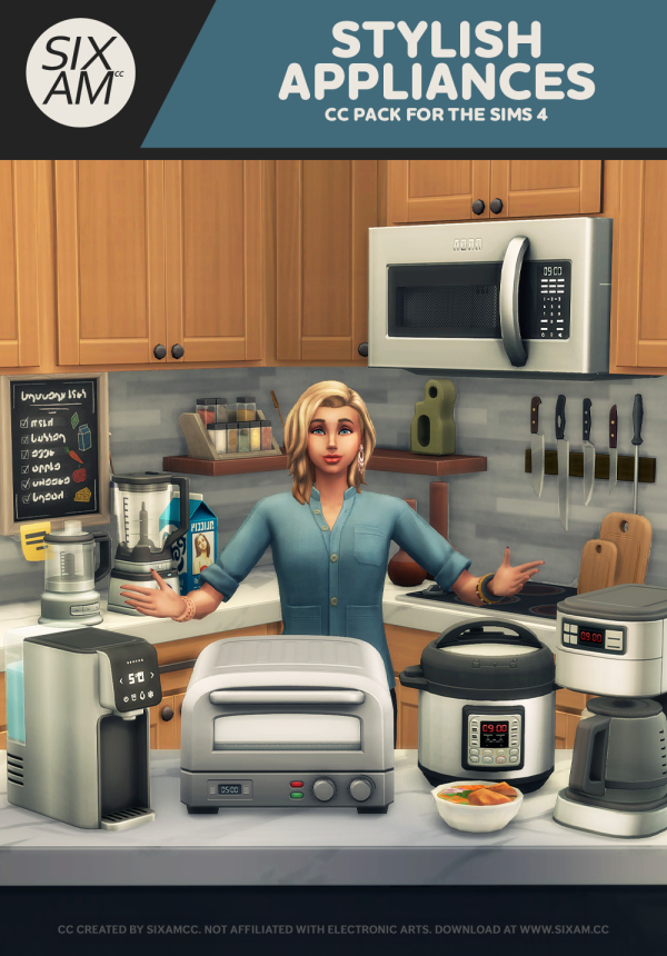 Maxis Match Stylish Appliances by simsfinds - The Sims 4 Custom Content