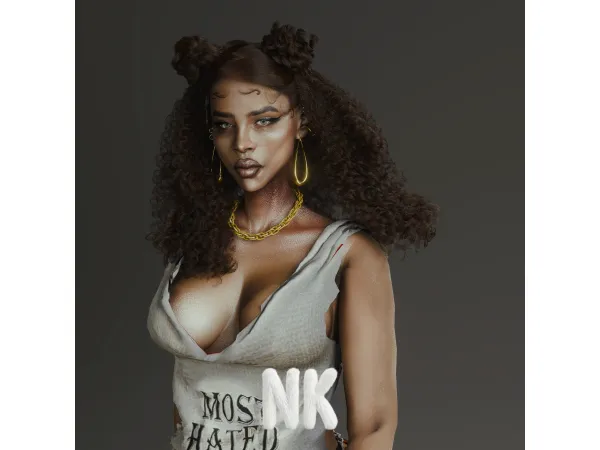 Alpha Luxury Earrings by NakiriVika - The Sims 4 Custom Content