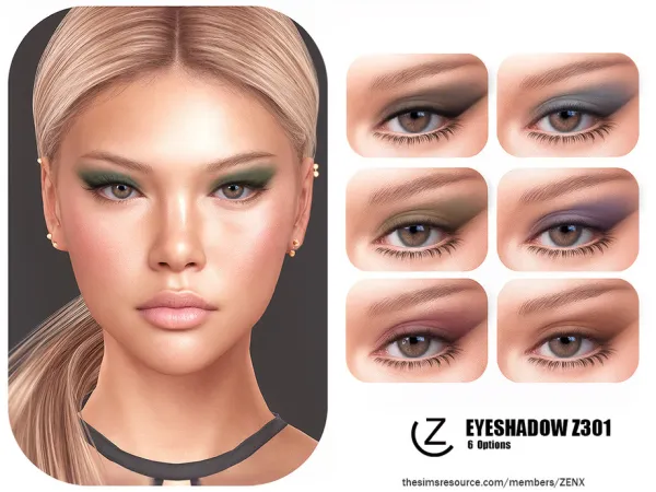 Alpha EYESHADOW Z301 by ZENX - The Sims 4 Custom Content