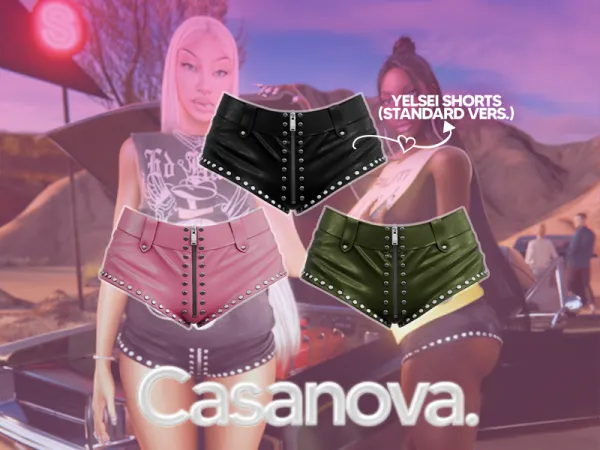 Alpha Casanova Yelsei Shorts (Standard Version) - The Sims 4 Custom Content