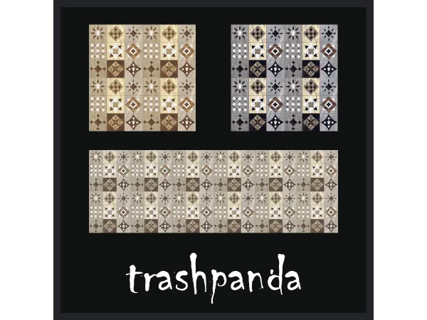 Mix Mosaic Tile Floor V1 by trashpanda - The Sims 4 Custom Content