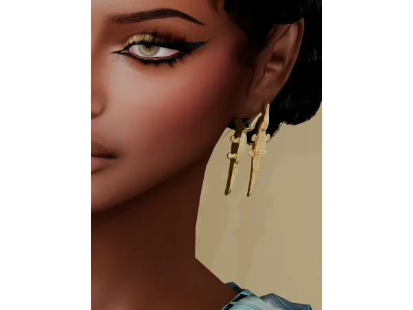 Alpha SUMMER TIME EARINGS by Mably - The Sims 4 Custom Content