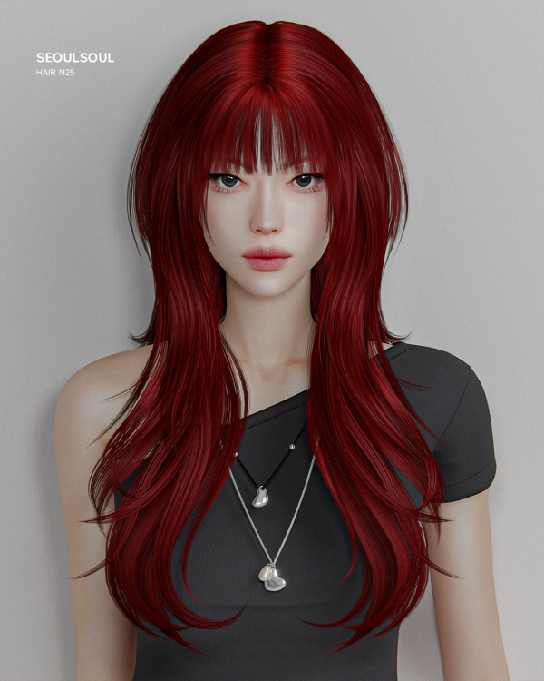 Alpha SIMS4 HAIR N25 V2 soul by simsfinds - The Sims 4 Custom Content