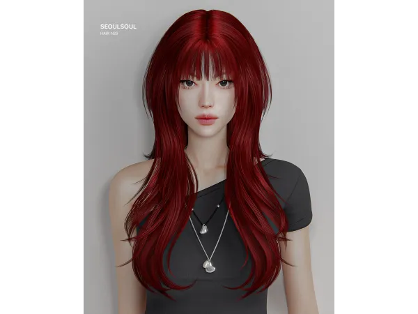 Alpha SIMS4 HAIR N25 V2 soul by seoul - The Sims 4 Custom Content