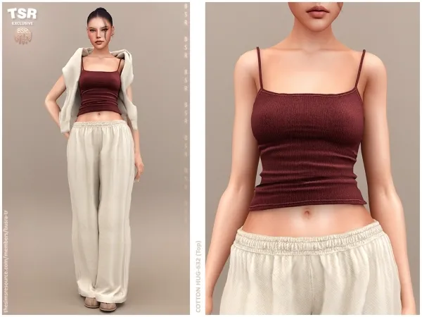 Alpha COTTON HUG 632 (Top) BD1608 - The Sims 4 Custom Content