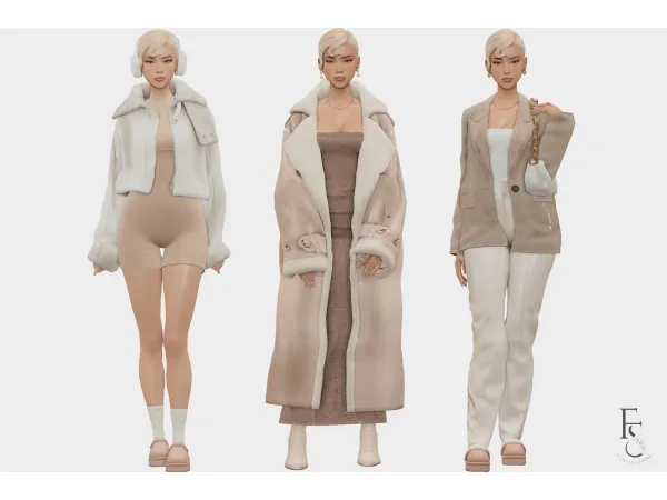 Mix June Dubois Autumnal City Girl Lookbook by farfallasims - The Sims 4 Custom Content