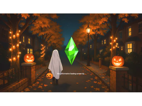 Mix Halloween Autumn Loading Screens - The Sims 4 Custom Content