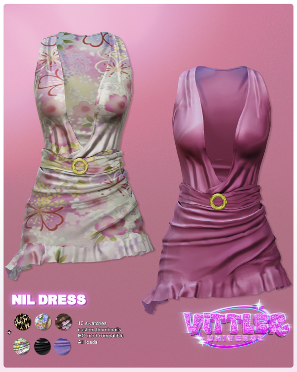 Alpha Nill Dress by simsfinds - The Sims 4 Custom Content
