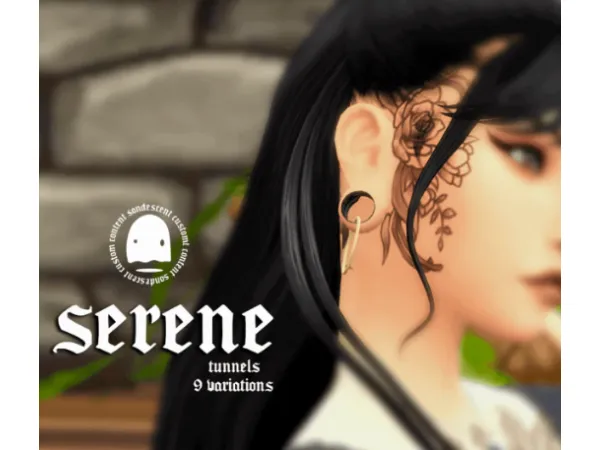 Maxis Match serene ear tunnels by sondescent - The Sims 4 Custom Content