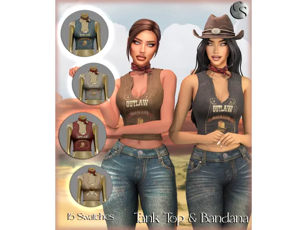 Alpha CAMUFLAJE Western Redemption Big Collection - The Sims 4 Custom Content