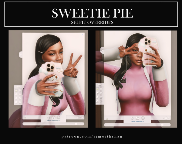 Mix Sweetie Pie Selfie Overrides by simsfinds - The Sims 4 Custom Content