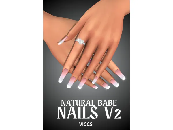 Alpha VICCS_ NATURAL BABE NAILS V2 (TEEN ELDER) - The Sims 4 Custom Content