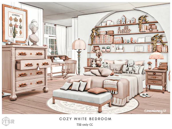 Maxis Match Cozy White Bedroom - The Sims 4 Custom Content