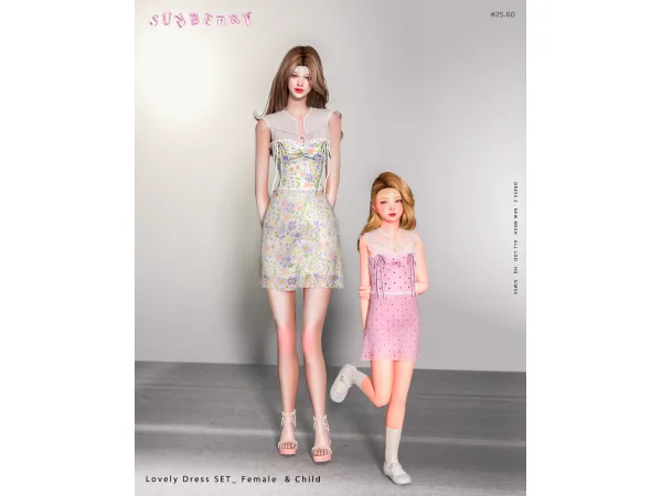 Alpha [SUNBERRY] 2560_Lovely Dress - The Sims 4 Custom Content
