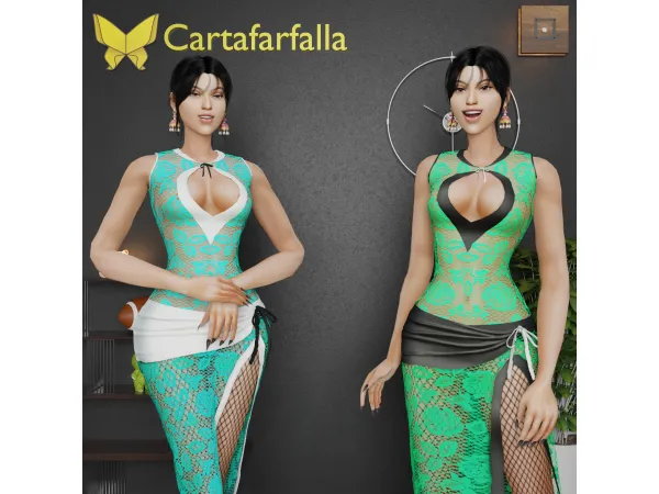 Alpha Cartafarfalla Peony - The Sims 4 Custom Content