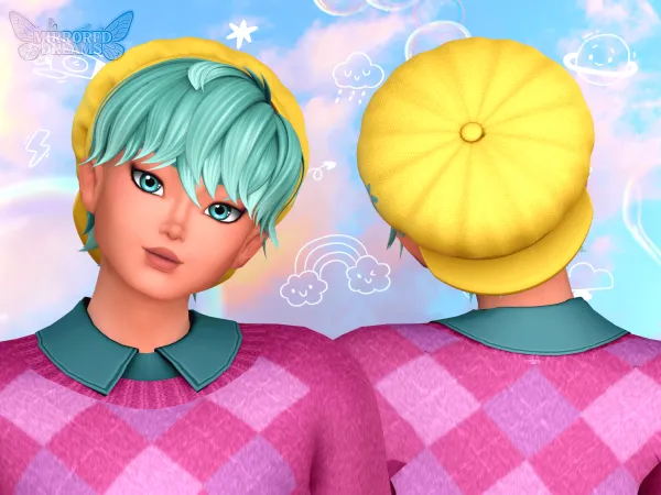 Mix Baby Hair Sajaboys Hat Kpop Demon Hunters - The Sims 4 Custom Content
