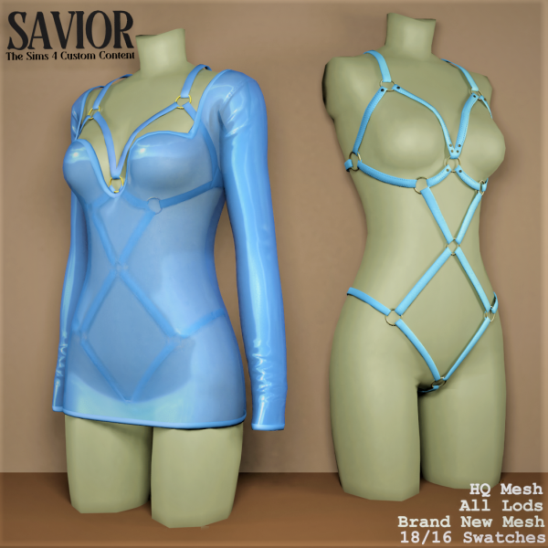 Alpha Svr_Aina in Transparent Clothes Lingerie by saviorts4 - The Sims 4 Custom Content
