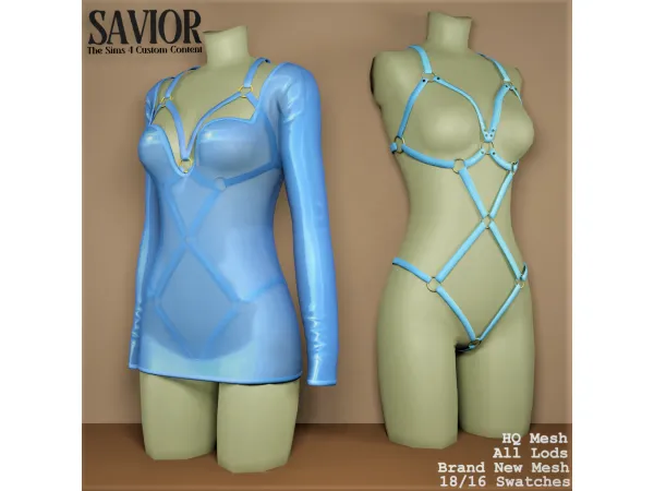 Alpha Svr_Aina in Transparent Clothes Lingerie - The Sims 4 Custom Content