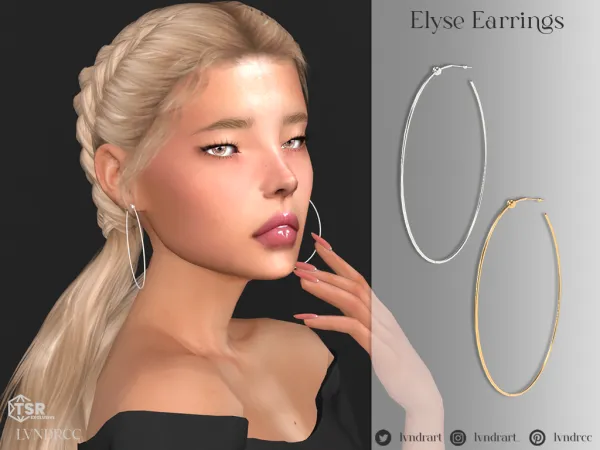 Alpha Elyse Earrings - The Sims 4 Custom Content