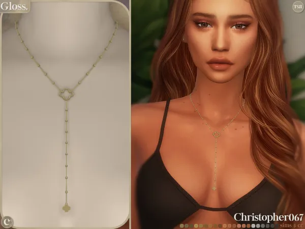 Alpha Gloss Necklace Christopher067 by christopher067 - The Sims 4 Custom Content